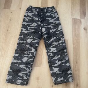 Faded Glory Black and White Patterned Snow Pants